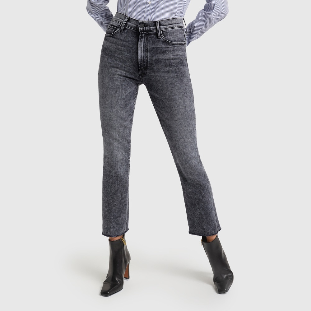 Mother Denim High Waisted Rascal Ankle Snippet - Train Stops